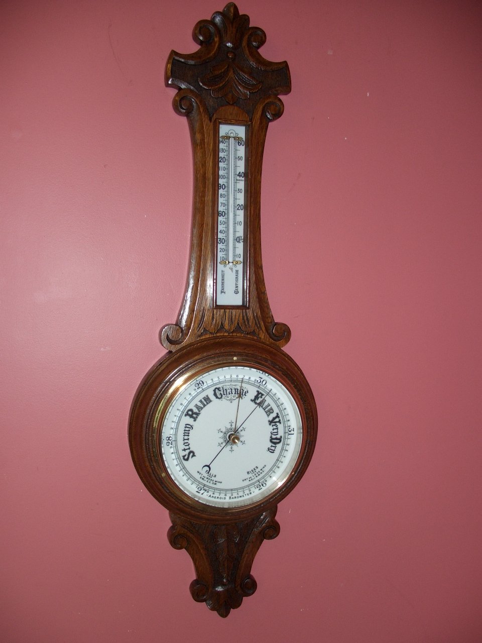 Victorian Aneroid barometer – SOLD