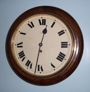 HAC, round dial wall clock – SOLD – Raymond Farrelly – Clockmaker